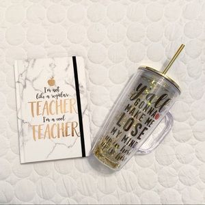 Teacher Notebook & Tumbler Bundle